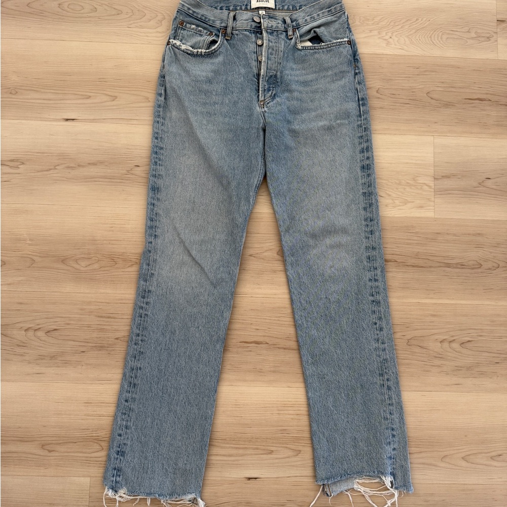 Agolde Light Blue Straight Leg Jeans
